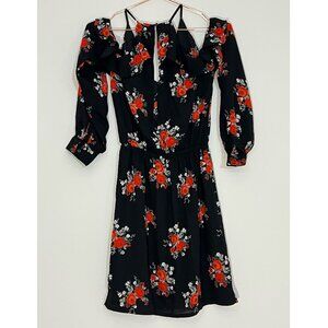 H&M Floral Cold Shoulder Dress